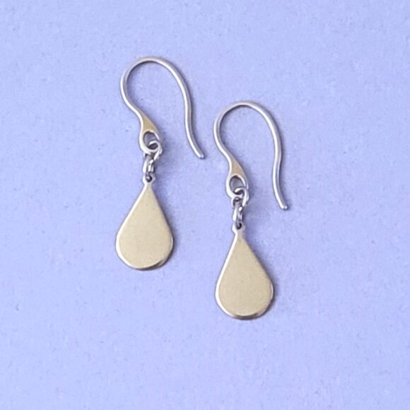 TEARDROP Stainless Steel HOOK Earrings Minimalist - Picture 11 of 16